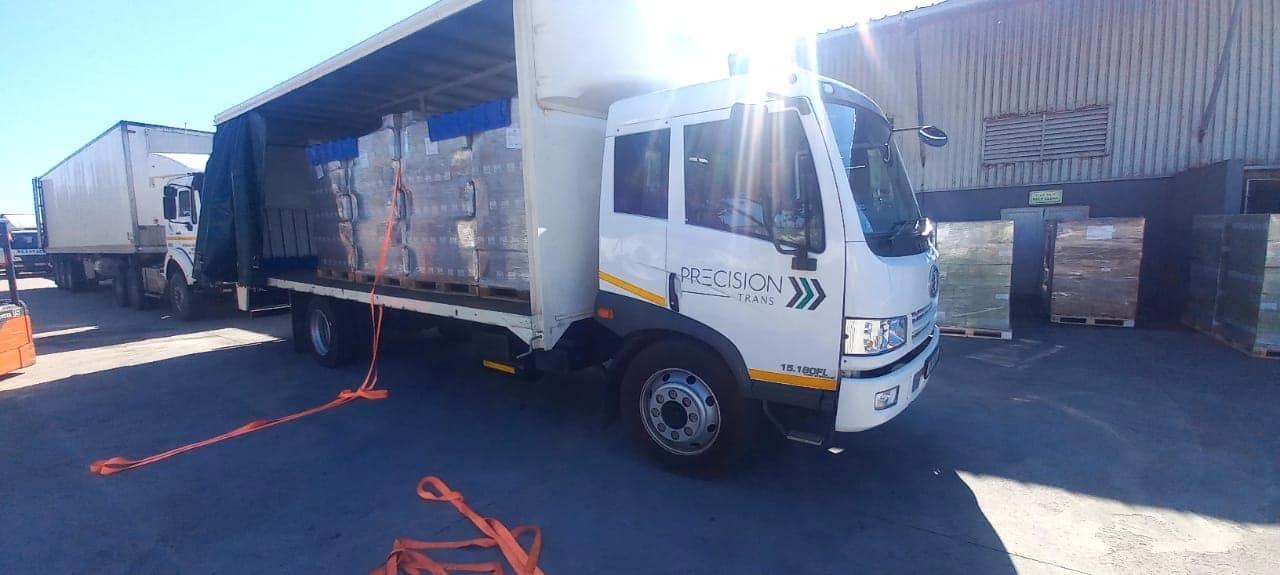 Palletised freight — curtain-side loaded